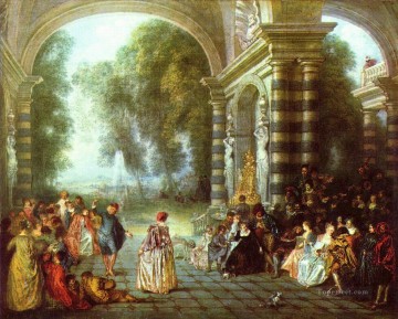  rococó - Les Plaisirs du bal Jean Antoine Watteau clásico rococó